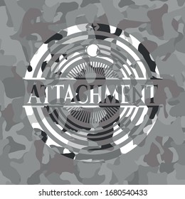 Attachment on grey camouflage pattern