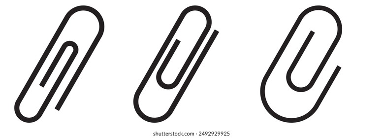 Attachment paper clip line icon.