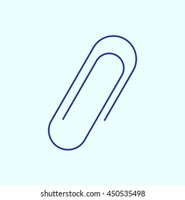 Attachment or Paper Clip Line icon. Eps-10.