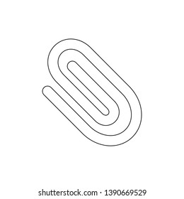 attachment paperclip outline icon. Signs and symbols can be used for web, logo, mobile app, UI, UX