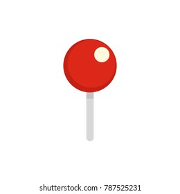 Attachment pin icon. Flat illustration of attachment pin vector icon isolated on white background