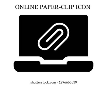 Attachment search icon. Editable Attachment search icon for web or mobile.