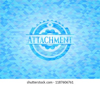 Attachment sky blue mosaic emblem