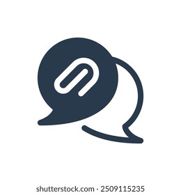 Attachment Speech Bubble Vector Icon