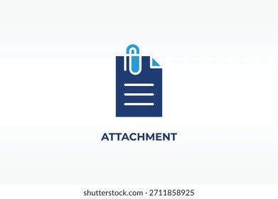 ATTACHMENT vector, icon or logo sign isolated symbol illustration