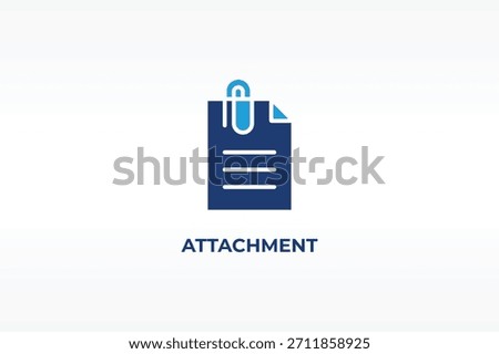 ATTACHMENT vector, icon or logo sign isolated symbol illustration