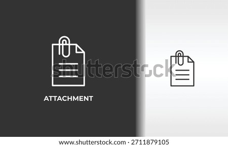 Attachment Vector, Icon Or Logo Sign Isolated Symbol Illustration