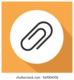 Attachment vector icon, paperclip symbol. Modern, simple flat vector illustration for web site or mobile app