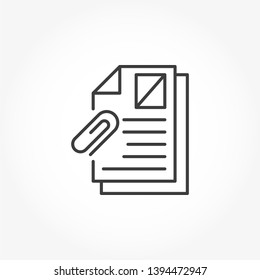  Attachment Vector Out Line Icon