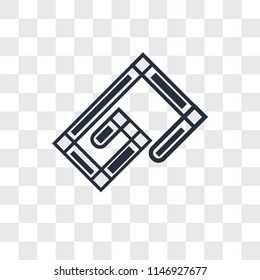 Attachments vector icon isolated on transparent background, Attachments logo concept