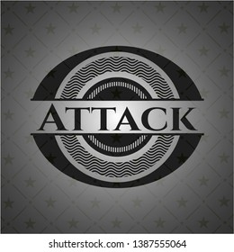 Attack black badge. Vector Illustration. Detailed.