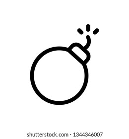 Attack Bomb Line Icon