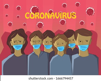 ataque de la ilustración portadora del virus de la corona  