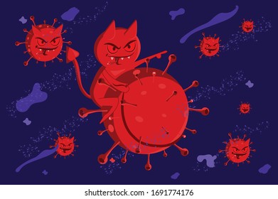 Attack of the Covid19. Evil corona virus.