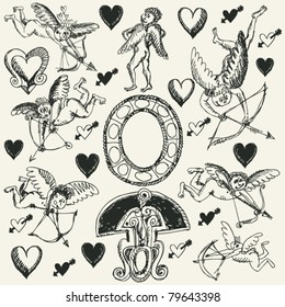 attack of the cupids, crazy doodle set