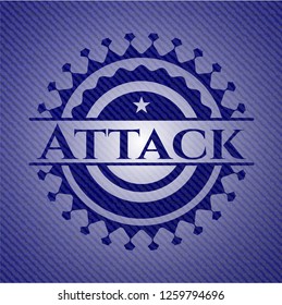 Attack denim background