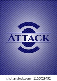 Attack emblem with jean texture