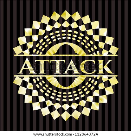 Attack gold emblem or badge