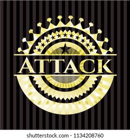 Attack gold shiny badge