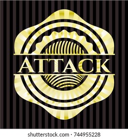 Attack gold shiny emblem