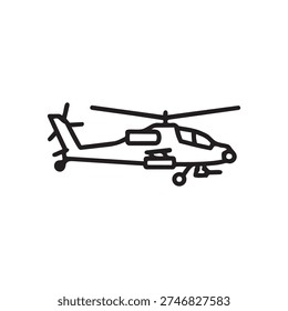 Attack helicopter gunship aircraft icon
