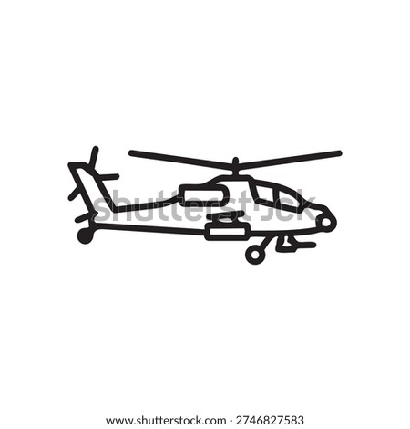 Attack helicopter gunship aircraft icon
