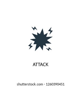 attack icon. Simple element illustration. attack concept symbol design. Can be used for web and mobile.