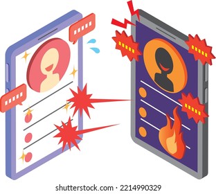 Attack image of slander on SNS