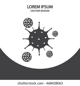 Attack immune cells virus icon on the background