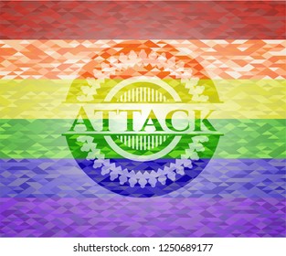 Attack lgbt colors emblem 