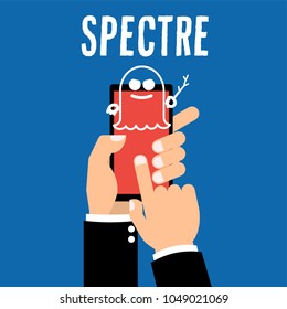 Attack of meltdown and Spectre exploit critical vulnerabilities in modern processors work on personal computers, mobile devices and cloud. Vector illustration cyber security concept.