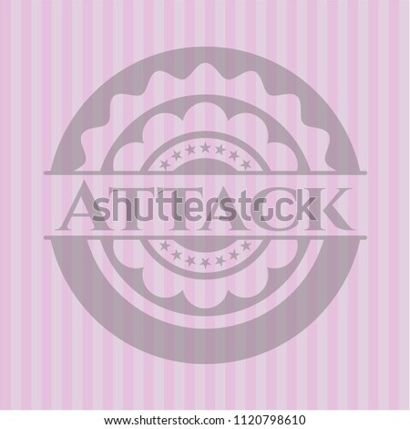 Attack pink emblem. Vintage.