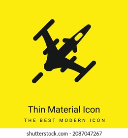 Icono de material amarillo brillante mínimo en el plano de ataque