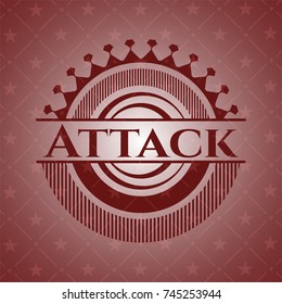 Attack realistic red emblem