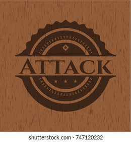 Attack realistic wood emblem