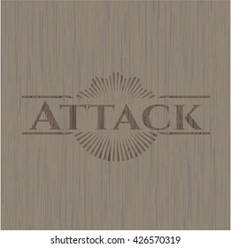 Attack realistic wooden emblem