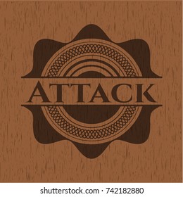 Attack realistic wooden emblem