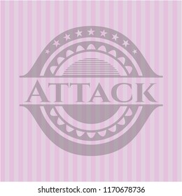 Attack retro pink emblem