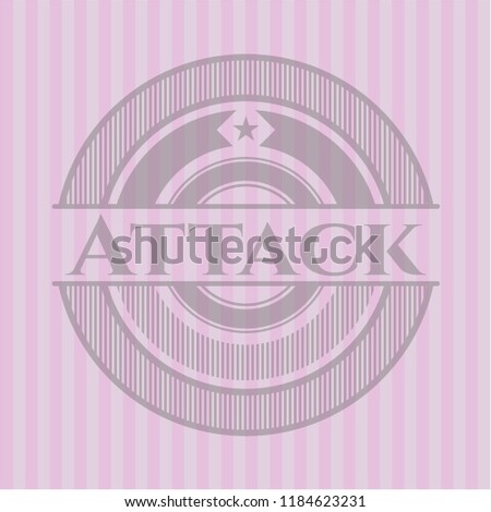 Attack retro style pink emblem