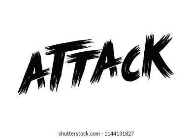 Attack typography design vector, for t-shirt, poster and other uses
