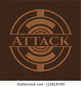 Attack wood emblem. Retro