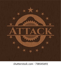 Attack wood emblem. Vintage.