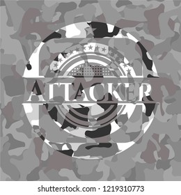 Attacker on grey camo texture
