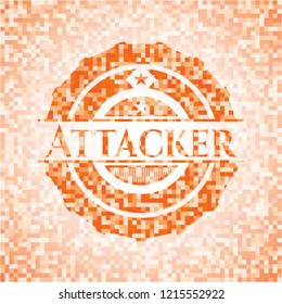 Attacker orange mosaic emblem