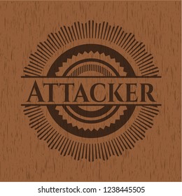 Attacker realistic wood emblem