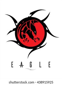 attacking black eagle on the red circle tribal.