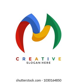 Attactive Letter M Vector Logo Design