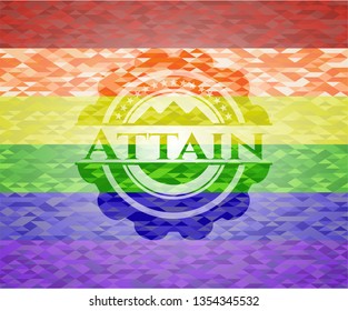 Attain lgbt colors emblem 