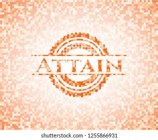 Attain orange mosaic emblem