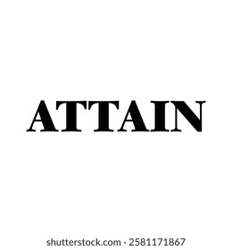 attain text on white background.